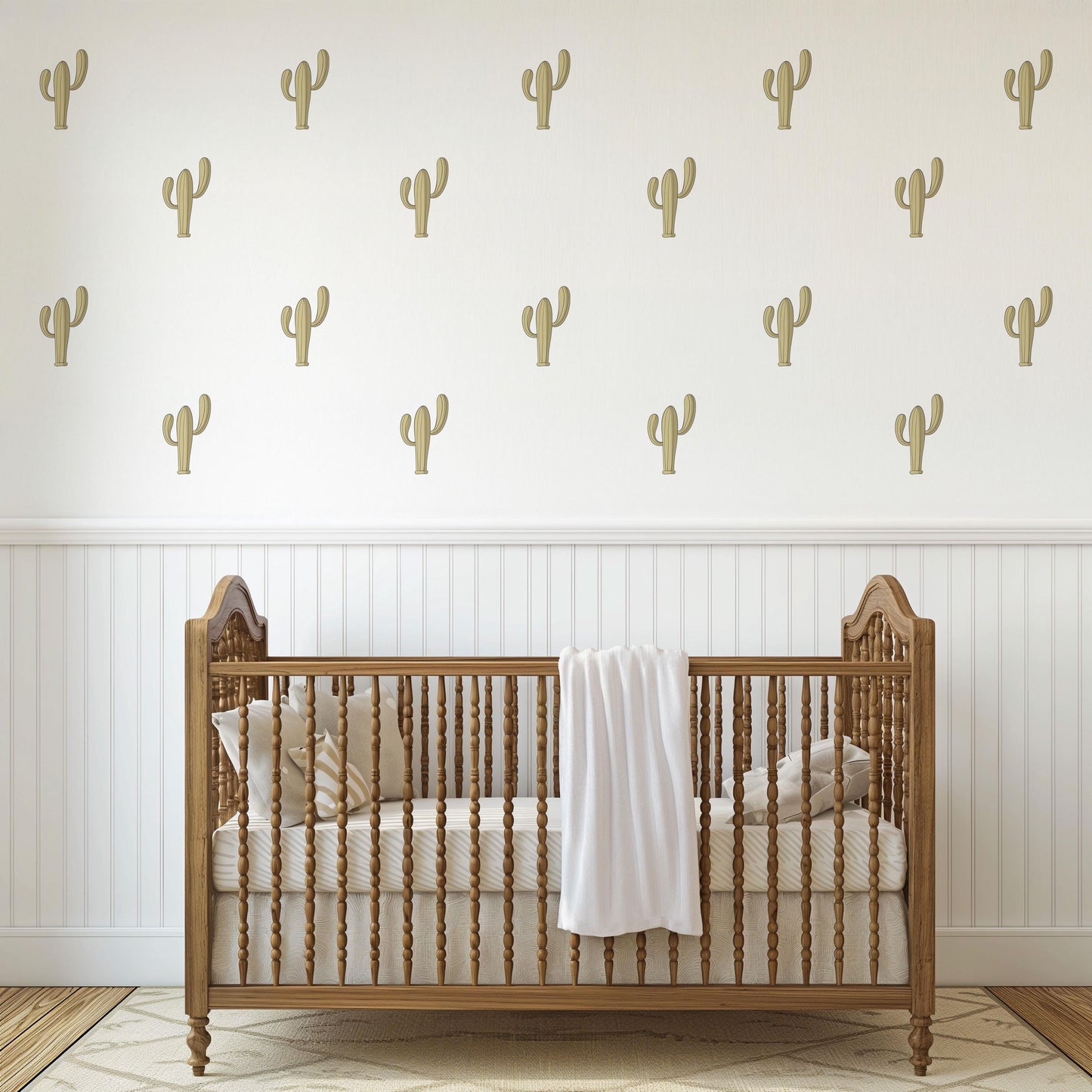 Boho Cactus Wall Stickers, Desert Nursery Decor, Western Nursery Wall Decals, Neutral Nursery Wall Art, Cowboy Nursery Decor, Cactus Decals