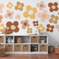 Boho Flower Wall Stickers Daisy Nursery Decor Neutral Floral Wall Decals Retro Flower Nursery Wall Art Girls Bedroom Decor Playroom Stickers