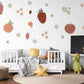Strawberry Wall Decals Fruit Nursery Wall Stickers, Strawberry Nursery Decor, Boho Nursery Wall Art, Peach Wall Decals, Baby Girl Room Decor