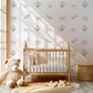 Pink Bow Wall Decals Tulip Nursery Wall Stickers Baby Girl Nursery Decor Watercolour Floral Wall Decal Coquette Nursery Decor Peel and Stick