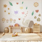 Elephant Nursery Wall Decals Safari Wall Stickers Baby Animal Nursery Decor Floral Nursery Wall Decals Peel and Stick Elephant Bedroom Decor
