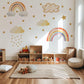 Rainbow Wall Decals Nursery, Rainbow Wall Stickers, Boho Nursery Decor, Cloud Wall Decals, Star Nursery Wall Stickers, Peel and Stick Decor