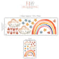 Rainbow Wall Decals Nursery Kawaii Cloud Wall Stickers Rainbow Nursery Decor Star Wall Decals, Cute Nursery Wall Art, Peel and Stick Rainbow