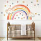 Rainbow Wall Decals Nursery Kawaii Cloud Wall Stickers Rainbow Nursery Decor Star Wall Decals, Cute Nursery Wall Art, Peel and Stick Rainbow
