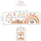 Rainbow Mountain Wall Decals Boho Nursery Wall Stickers Neutral Rainbow Decor Cloud Nursery Decals Peel and Stick Kids Room