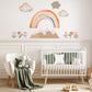 Rainbow Mountain Wall Decals Boho Nursery Wall Stickers Neutral Rainbow Decor Cloud Nursery Decals Peel and Stick Kids Room