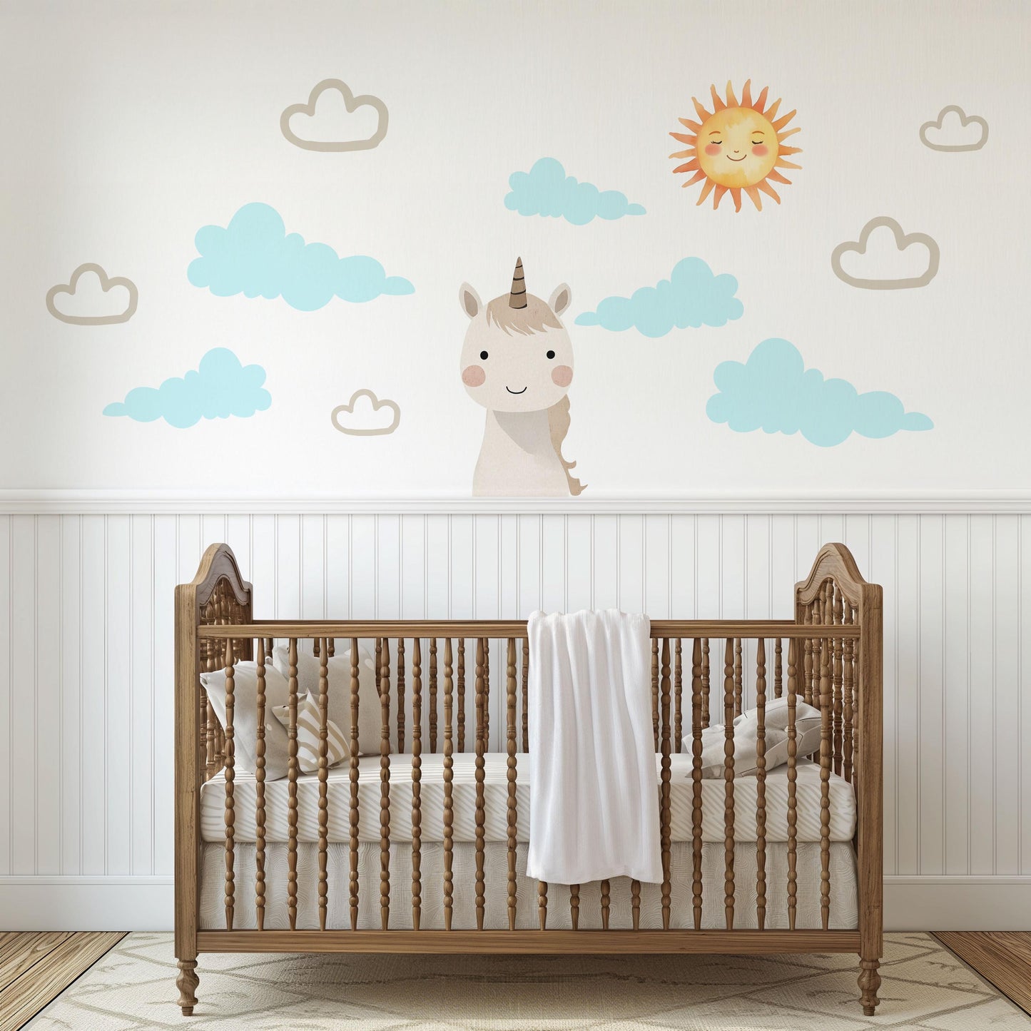 Unicorn Wall Stickers Nursery Decor Nursery Wall Stickers Kids Bedroom Decor Baby Room Wall Art Unicorn Nursery Decals