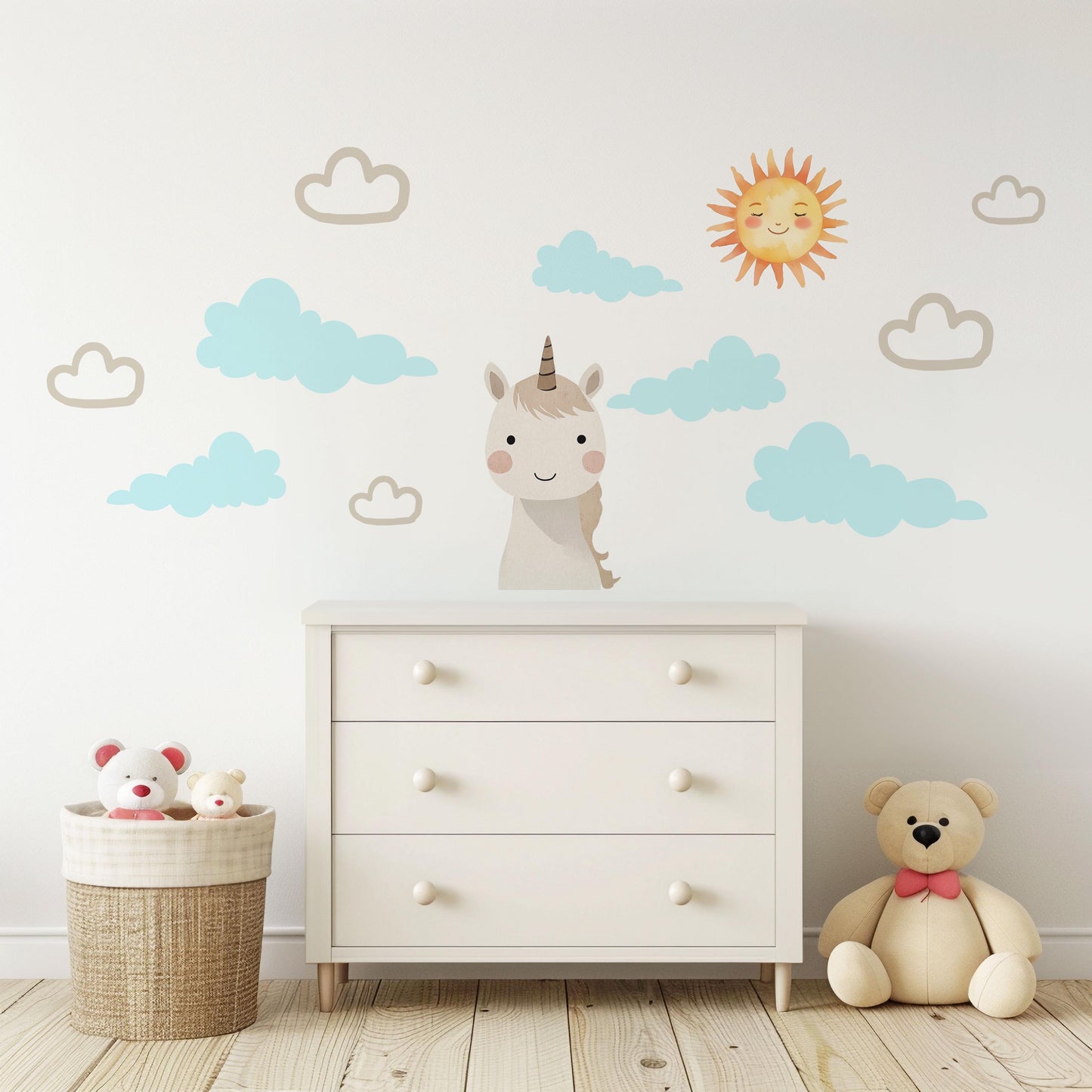 Unicorn Wall Stickers Nursery Decor Nursery Wall Stickers Kids Bedroom Decor Baby Room Wall Art Unicorn Nursery Decals