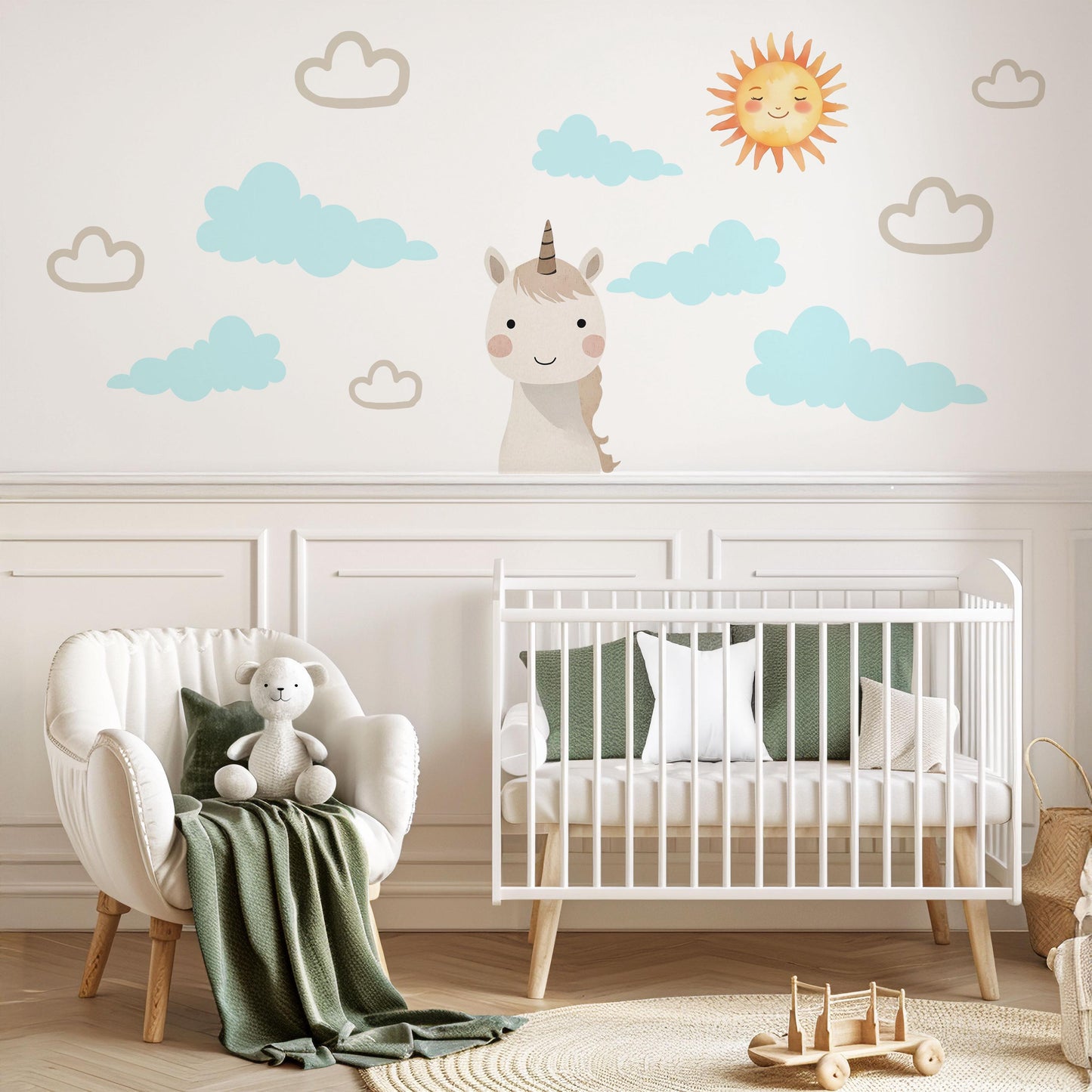 Unicorn Wall Stickers Nursery Decor Nursery Wall Stickers Kids Bedroom Decor Baby Room Wall Art Unicorn Nursery Decals