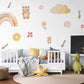 Teddy Bear Wall Decals Nursery Wall Stickers Bear Nursery Decor Neutral Nursery Decor Rainbow Wall Decals Peel and Stick