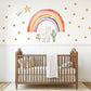 Llama Wall Decals Rainbow Nursery Decor Alpaca Wall Stickers Boho Nursery Wall Decals Neutral Nursery Decor Peel Stick