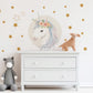 Unicorn Wall Decals Girls Nursery Decor Unicorn Wall Stickers Rainbow Stars Bedroom Decor Peel and Stick Decals
