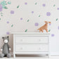 Nursery Decor Purple Flower Wall Stickers Nursery Wall Stickers Kids Wall Stickers, Floral Wall Decals, Girls Nursery Decor, Baby Room Decor