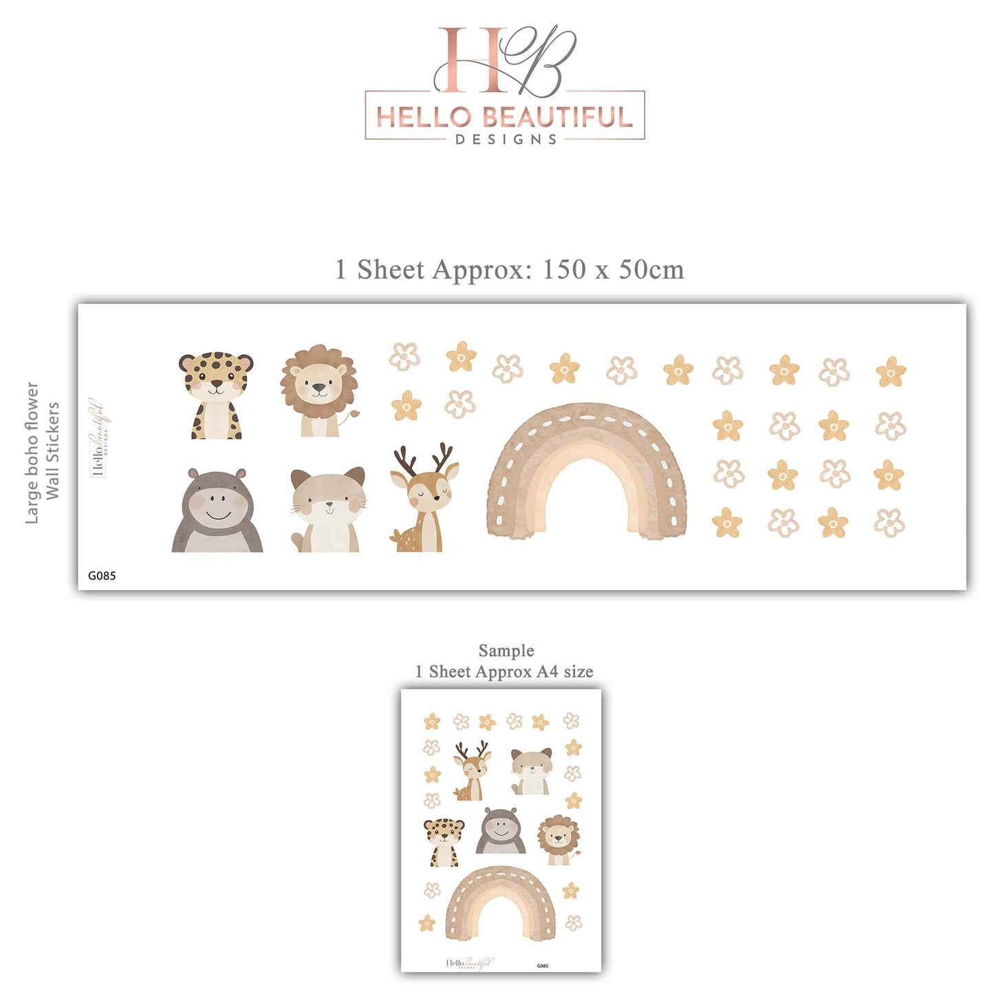 Nursery Decor Animal Wall Stickers Nursery Wall Stickers Kids Wall Stickers Safari Nursery Decor Neutral Nursery Wall Decals Baby Room Decor