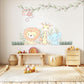 Safari Nursery Wall Stickers Jungle Animal Wall Decals Lion Giraffe Elephant Monkey Nursery Decor Neutral Baby Room Wall Art