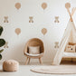 Teddy Bear Wall Stickers Neutral Nursery Decor Balloon Wall Decals Baby Room Decor Bear Nursery Stickers Kids Bedroom Wall Art
