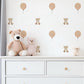 Teddy Bear Wall Stickers Neutral Nursery Decor Balloon Wall Decals Baby Room Decor Bear Nursery Stickers Kids Bedroom Wall Art