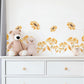 Sunflower Wall Stickers Floral Nursery Decor Yellow Flower Wall Decals Wildflower Bedroom Decor Peel And Stick Wall Art