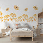 Sunflower Wall Stickers Floral Nursery Decor Yellow Flower Wall Decals Wildflower Bedroom Decor Peel And Stick Wall Art