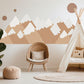 Boho Mountain Wall Decal for Nursery Neutral Mountain Wall Sticker Woodland Nursery Decor Beige Mountain Decal Scandinavian Nursery Wall Art