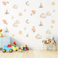 Boho Nursery Wall Decals Sun Moon Cloud Wall Stickers Teepee Nursery Decor Neutral Nursery Wall Art Woodland Baby Room Decals Peel and Stick