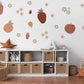Strawberry Wall Decals Fruit Nursery Wall Stickers, Strawberry Nursery Decor, Boho Nursery Wall Art, Peach Wall Decals, Baby Girl Room Decor