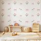 Pink Bow Wall Decals Tulip Nursery Wall Stickers Baby Girl Nursery Decor Watercolour Floral Wall Decal Coquette Nursery Decor Peel and Stick