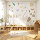 Elephant Nursery Wall Decals Safari Wall Stickers Baby Animal Nursery Decor Floral Nursery Wall Decals Peel and Stick Elephant Bedroom Decor