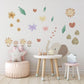 Elephant Nursery Wall Decals Safari Wall Stickers Baby Animal Nursery Decor Floral Nursery Wall Decals Peel and Stick Elephant Bedroom Decor