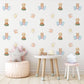 Princess Nursery Wall Decals Teddy Bear Wall Stickers Baby Girl Nursery Decor Cute Animal Wall Decals Neutral Nursery