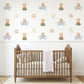 Princess Nursery Wall Decals Teddy Bear Wall Stickers Baby Girl Nursery Decor Cute Animal Wall Decals Neutral Nursery