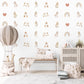 Unicorn Wall Decals Neutral Nursery Decor Boho Rainbow Wall Stickers Baby Girl Nursery Peel and Stick Unicorn Stickers