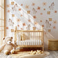 Unicorn Wall Decals Neutral Nursery Decor Floral Wall Stickers Boho Nursery Decor Peel and Stick Baby Girl Room Decor