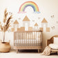 Rainbow Castle Wall Decals Neutral Nursery Decor Boho Nursery Wall Stickers Butterfly Wall Decals Peel and Stick Kids Room