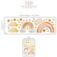 Rainbow Wall Decals Nursery, Rainbow Wall Stickers, Boho Nursery Decor, Cloud Wall Decals, Star Nursery Wall Stickers, Peel and Stick Decor