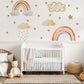 Rainbow Wall Decals Nursery, Rainbow Wall Stickers, Boho Nursery Decor, Cloud Wall Decals, Star Nursery Wall Stickers, Peel and Stick Decor