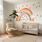 Rainbow Wall Decals Nursery Kawaii Cloud Wall Stickers Rainbow Nursery Decor Star Wall Decals, Cute Nursery Wall Art, Peel and Stick Rainbow