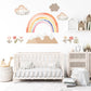 Rainbow Mountain Wall Decals Boho Nursery Wall Stickers Neutral Rainbow Decor Cloud Nursery Decals Peel and Stick Kids Room