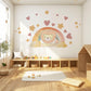 Lion Wall Decals Neutral Nursery Decor Lion Nursery Wall Stickers Safari Nursery Rainbow Wall Decals Peel and Stick Baby Room Decor