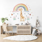 Giraffe Wall Decals Neutral Nursery Decor Safari Nursery Wall Stickers Rainbow Nursery Decals Baby Room Peel and Stick Decor
