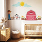 Farm Animal Wall Decals Nursery Wall Stickers Farmyard Animal Decals Barn Wall Decals Peel and Stick Nursery Decor Baby Room