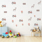Farm Tractor Wall Decals Farm Nursery Wall Stickers Tractor Cow Fence Floral Peel and Stick Baby Boy Nursery Decor