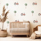 Tractor and Tree Wall Decals Farm Nursery Wall Stickers Peel and Stick Tractor Nursery Baby Boy Bedroom Farm Decor