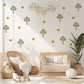 Woodland Tree Wall Decals Nursery Wall Stickers Neutral Nursery Decor Cloud Wall Decals Forest Nursery Peel and Stick Kids