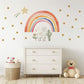 Llama Wall Decals Rainbow Nursery Decor Alpaca Wall Stickers Boho Nursery Wall Decals Neutral Nursery Decor Peel Stick