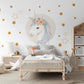 Unicorn Wall Decals Girls Nursery Decor Unicorn Wall Stickers Rainbow Stars Bedroom Decor Peel and Stick Decals