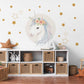 Unicorn Wall Decals Girls Nursery Decor Unicorn Wall Stickers Rainbow Stars Bedroom Decor Peel and Stick Decals