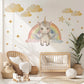 Unicorn Wall Decals Rainbow Nursery Decor Girls Bedroom Wall Stickers Unicorn Nursery Wall Art Peel and Stick Decals