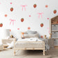 Strawberry Bow Wall Decals Nursery Peel and Stick Wall Stickers Pink Floral Baby Girl Bedroom Boho Wall Decor Removable