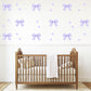 Purple Bow Wall Decals Nursery Peel and Stick Wall Stickers Lavender Baby Girl Bedroom Decor Boho Removable Wall Decor